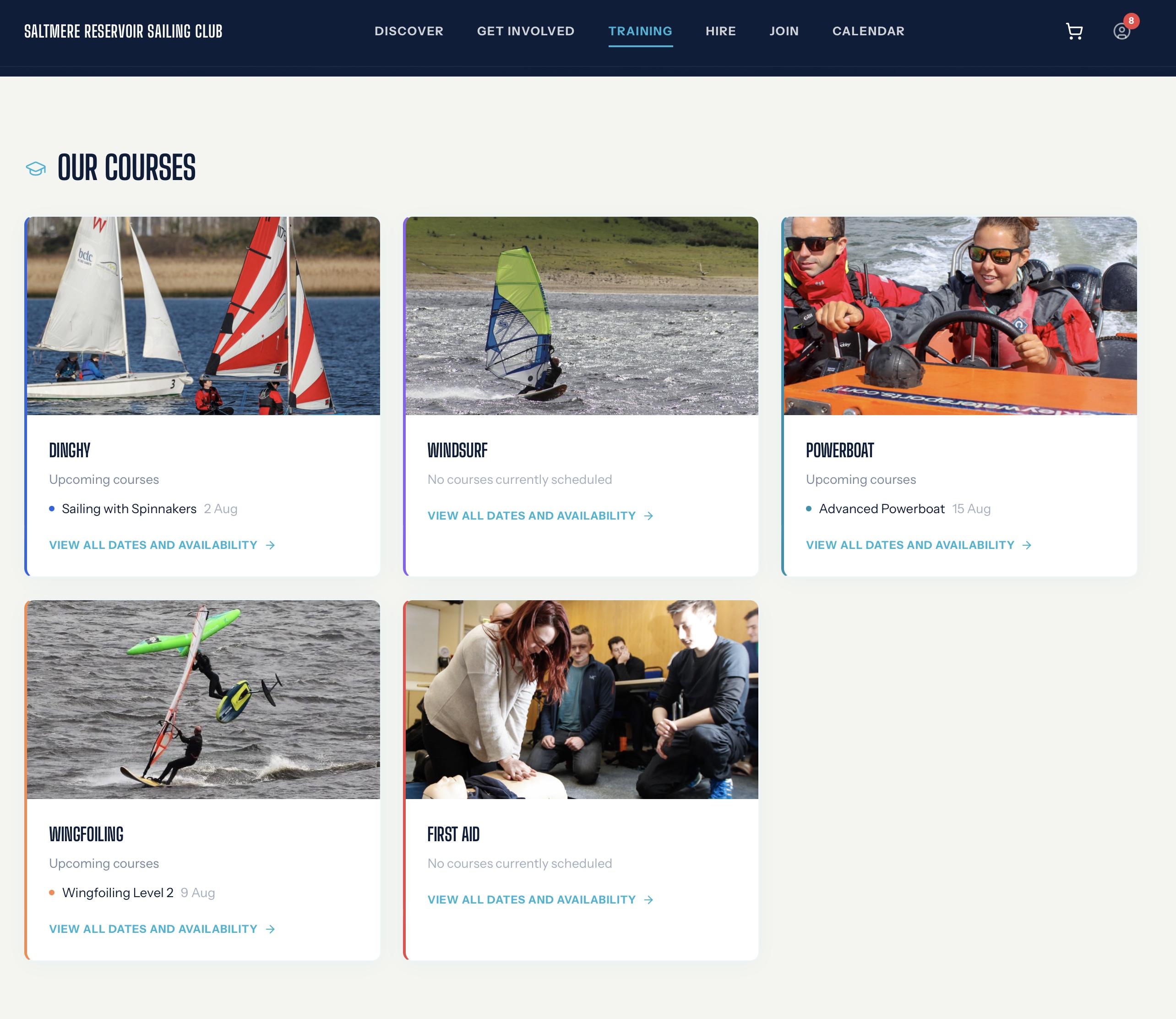 Courses & training in the Sail app