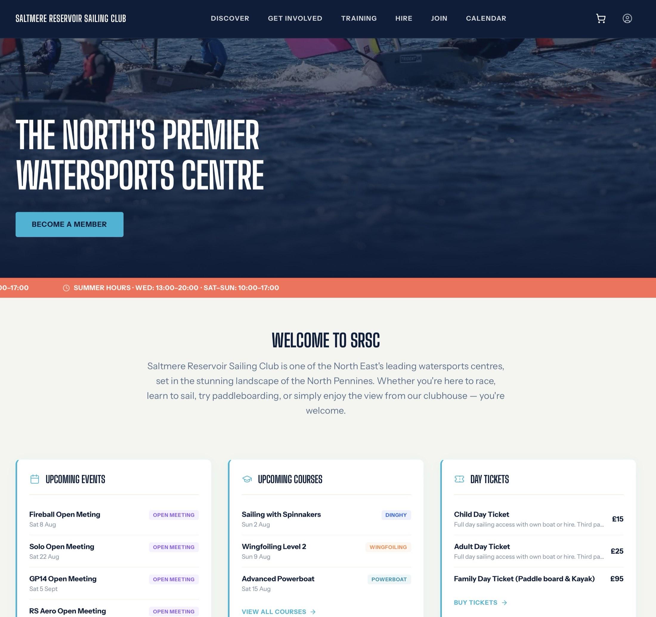 Club website & CMS in the Sail app